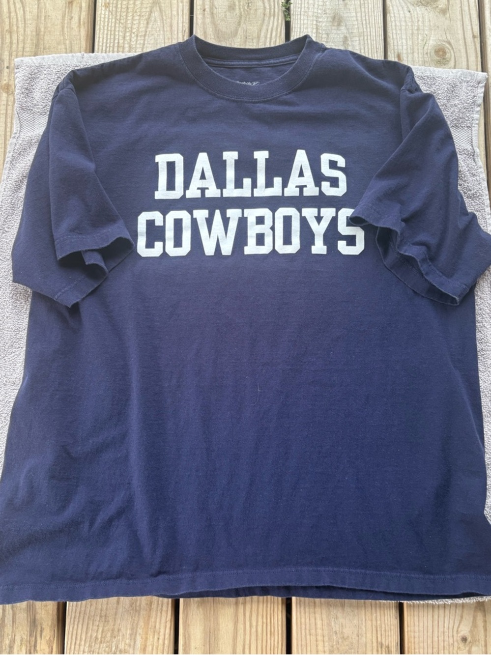 Reebok Cowboys nfl Navy‎ Graphic Logo Tee